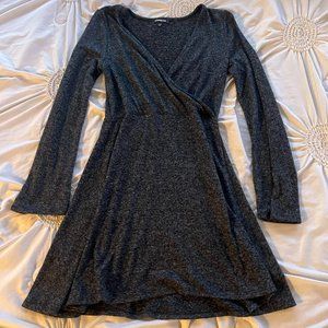 Gray Express Long Sleeve Dress